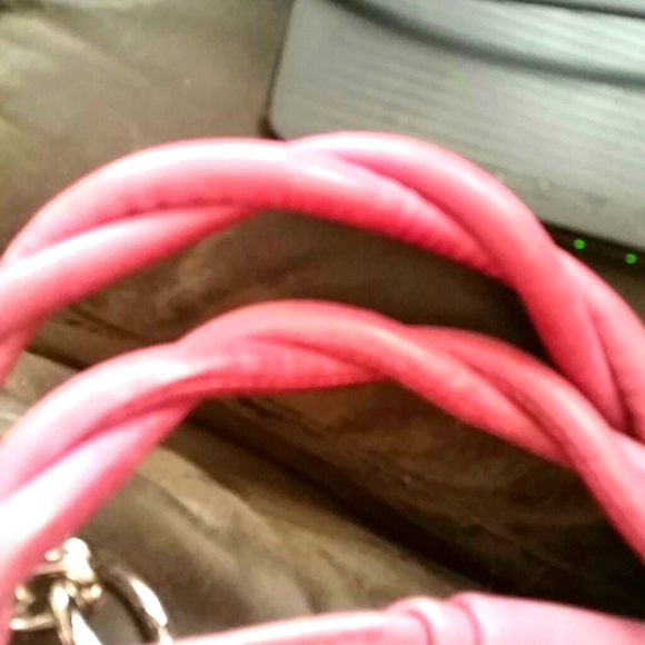 Sophia Madison Pleated Mauve Leather Satchel - Picture 4 of 11